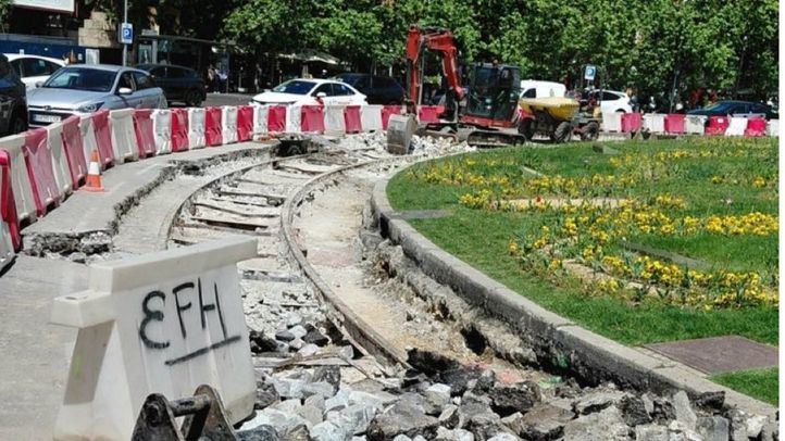 Restos de tranvía de la calle Alcalá