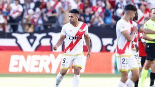 Radamel Falcao durante un partido del Rayo Vallecano