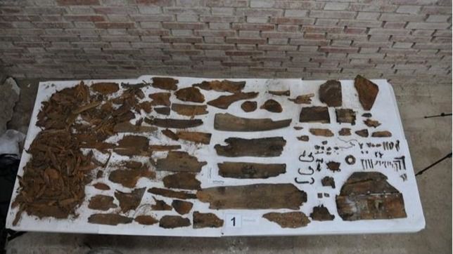 Los restos de Miguel de Cervantes en el convento de las Trinitarias de Madrid.