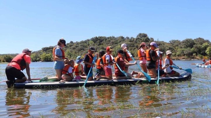 Actividad de agua en uno de los campamentos de verano.