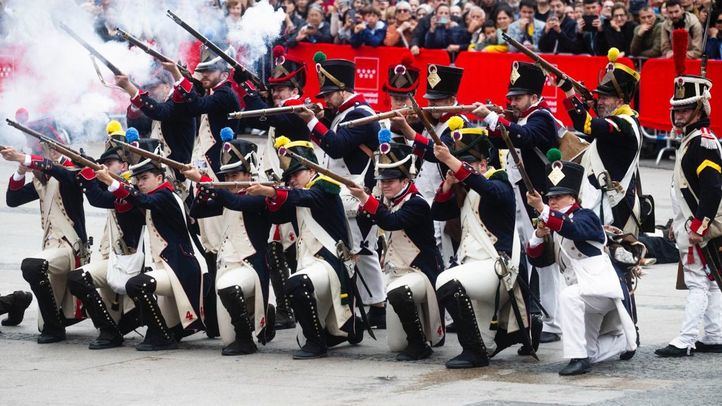Recreación histórica del levantamiento del Dos de Mayo.