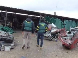 La Guardia Civil desmantela una red criminal dedicada al robo y despiece de vehículos