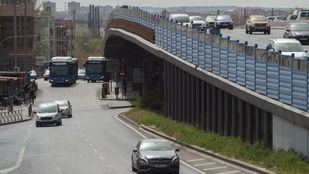 'Scalextric' de la M-30 en Puente de Vallecas.