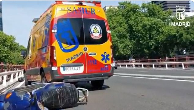 Accidente de moto en Chamartín
