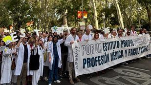 Manifestación de médicos por un estatuto marco propio