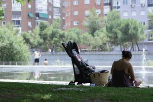 Imágenes de archivo de la playa de Madrid Río.