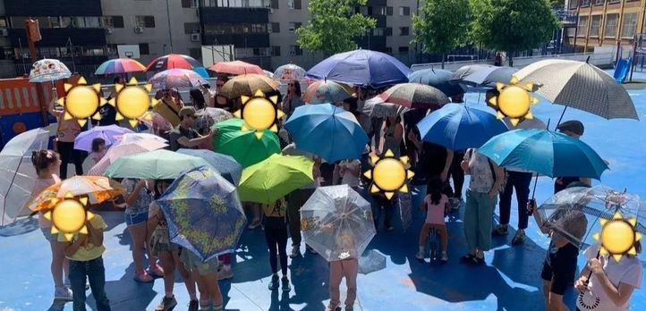 Imagen de las primeras protestas de la plataforma Aprender sin calor