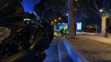 En estado grave un motorista tras sufrir una caída en el Paseo de la Castellana