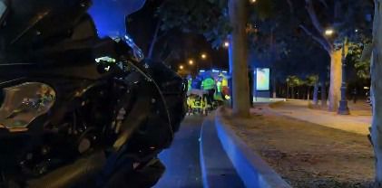 En estado grave un motorista tras sufrir una caída en el Paseo de la Castellana