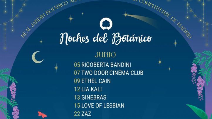 Rigoberta Bandini inaugura este jueves Noches del Botánico