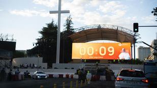 Imagen de la plaza de Lima para la visita del Papa
