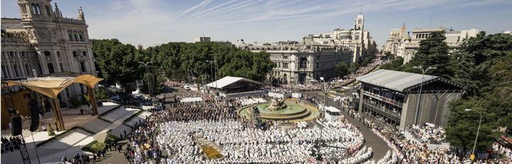La misa de Corpus Christi presidida por el Papa León XIV, en la plaza de Cibeles