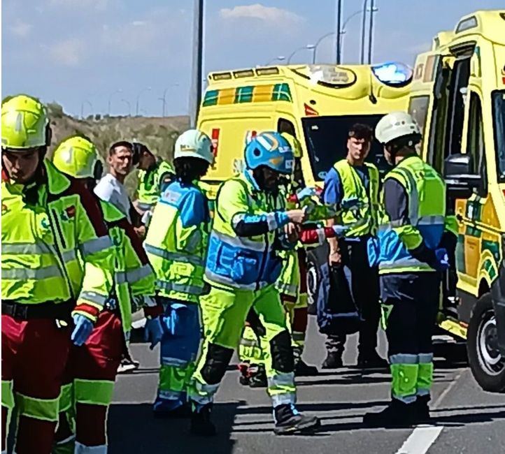 Cinco heridos en un accidente múltiple en la M-50 a la altura de Paracuellos