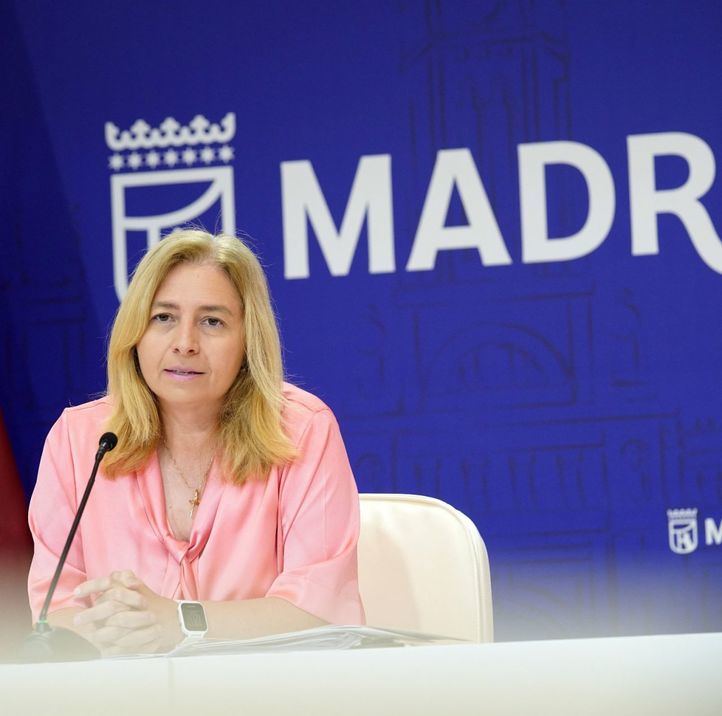 La vicealcaldesa de Madrid, Inma Sanz, en la rueda de prensa posterior a la Junta del Gobierno del Ayuntamiento de Madrid