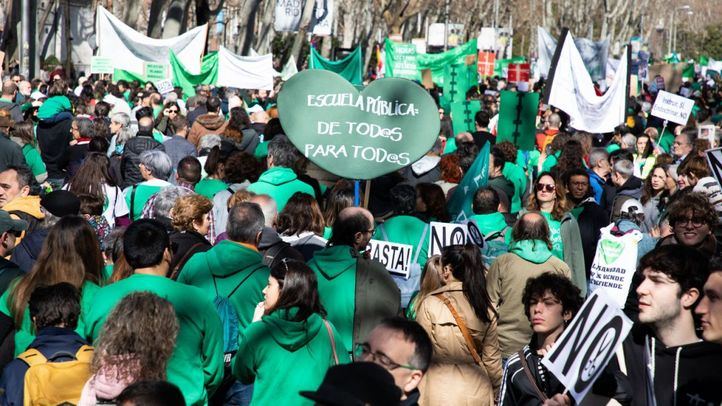 Manifestación por la educación pública.