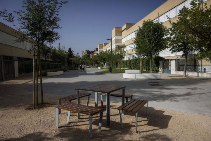 Calle Oberón en Moratalaz