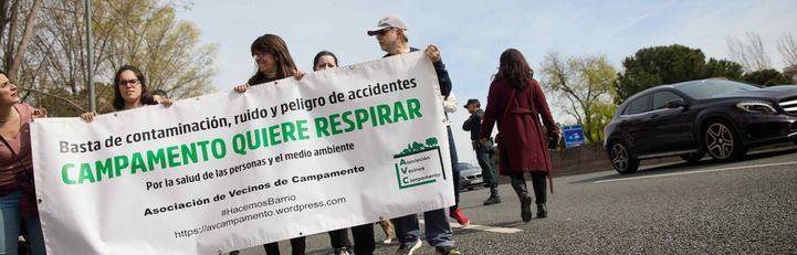 Manifestación vecinal por la mejora del proyecto de soterramiento en la A-5