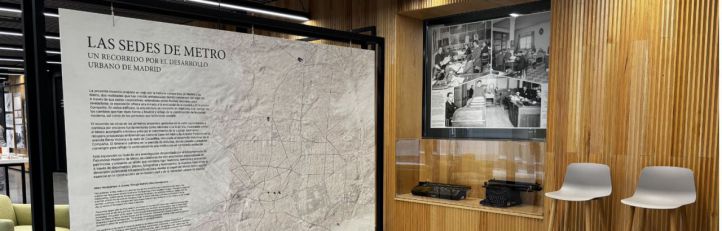 La exposición ‘Las Sedes de Metro’ incluye maquetas, fotografías y objetos históricos que reflejan el desarrollo de la capital