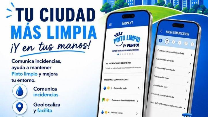 Pinto pone en marcha bitPAYT, la nueva APP para solicitar recogidas y comunicar incidencias de limpieza