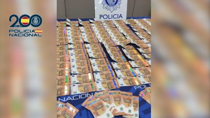 Billetes de 50 euros falsos incautados por la Policía Nacional