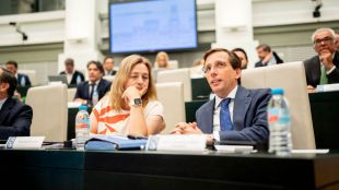El alcalde de Madrid, José Luis Martínez Almeida, durante el Debate del Estado de la Ciudad, en el Palacio de Cibeles, a 30 de junio de 2026