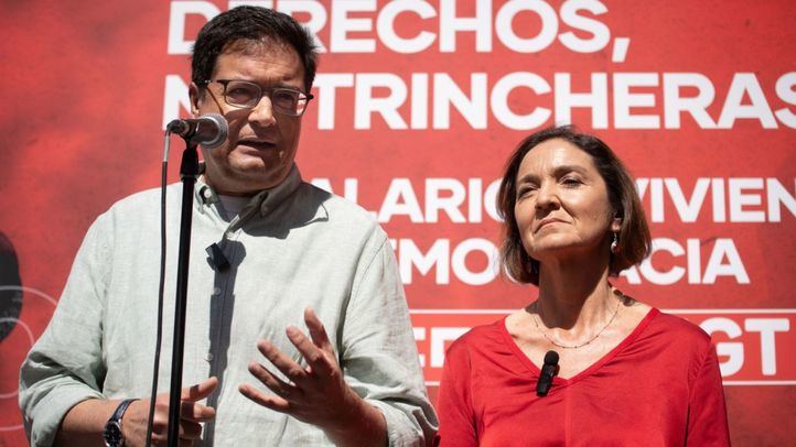 Óscar López y Reyes Maroto durante la manifestación del 1 de mayo, Día del Trabajador