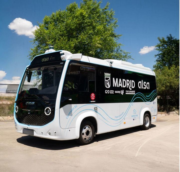 Autobús autónomo en Mercamadrid