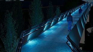 Recreación digital de la nueva pasarela peatonal del parque de la Cornisa de Tetuán