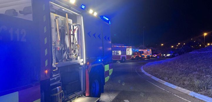 Bomberos de la Comunidad de Madrid en un accidente de tráfico en San Martín de la Vega
