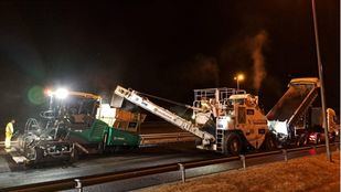 Obras de renovación del firme y asfaltado en la carretera M-50