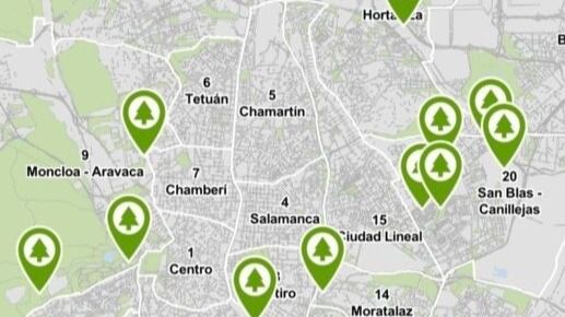 El Ayuntamiento invita a descubrir 20 zonas verdes con la aplicación Parques de Madrid.