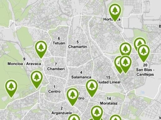 Madrid incorpora mapas y audioguías de sus principales zonas verdes en el móvil