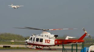 El helicóptero medicalizado del Gobierno de Cantabria Delta Romeo B412..