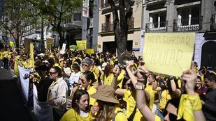 Una de las concentraciones de las educadoras infantiles