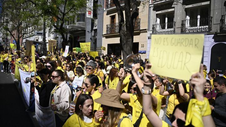 Una de las concentraciones de las educadoras infantiles