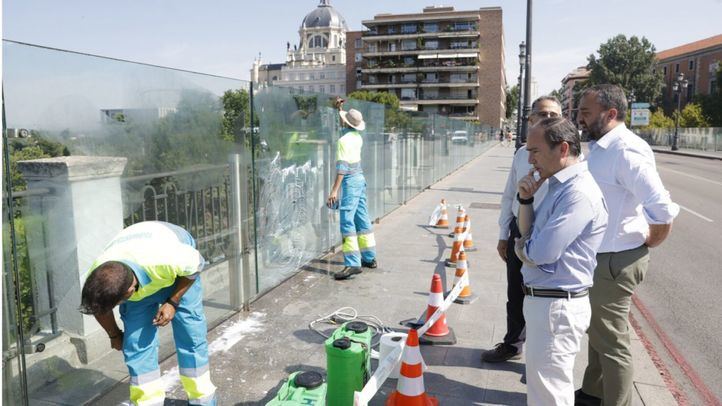 Borja Carabante y Carlos Segura han visitado el lugar mientras se desarrollaban los trabajos.