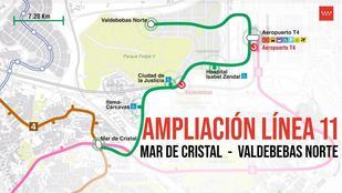 La ampliación de la Línea 11 conectará los principales "espacios de actividad" del noreste de Madrid