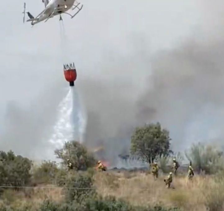Estabilizado un incendio de pasto en Villaviciosa de Odón tras calcinar 15 hectáreas