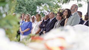 El acto, organizado por la Fundación Miguel Ángel Blanco bajo el lema 'Tu legado nos compromete', se ha celebrado en los jardines que llevan el nombre del concejal de Ermua, en el distrito de Chamartín.
