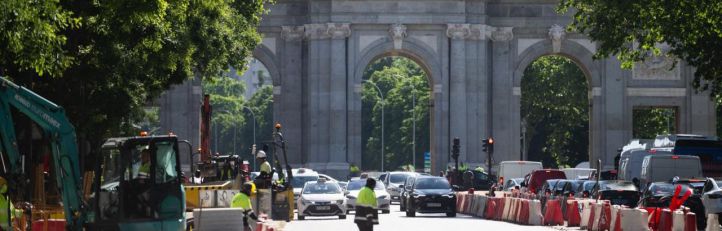 Madrid limitará desde el viernes a dos carriles por sentido el tráfico entre Cibeles y la Puerta de Alcalá