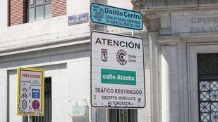 Cartel de Zona de Bajas Emisiones Distrito Centro.