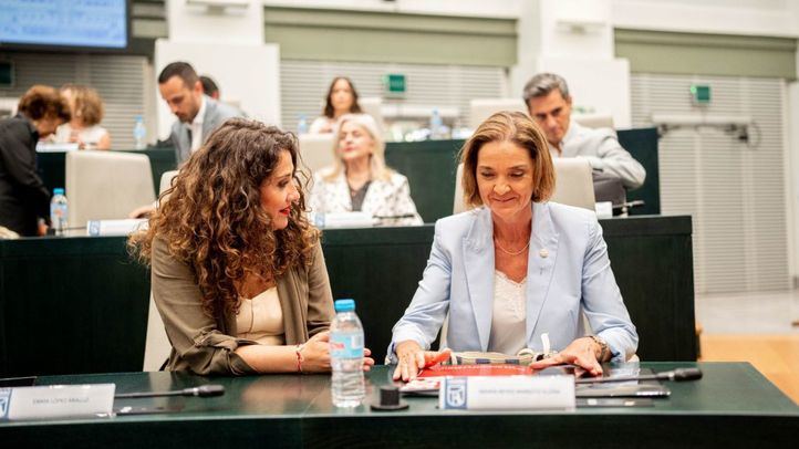Enma López y Reyes Maroto en el Pleno de Cibeles.