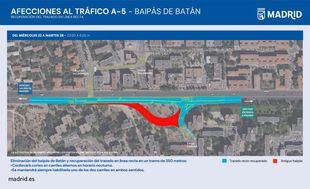 Adiós al baipás de Batán: la A-5 recuperará este martes su trazado en línea recta