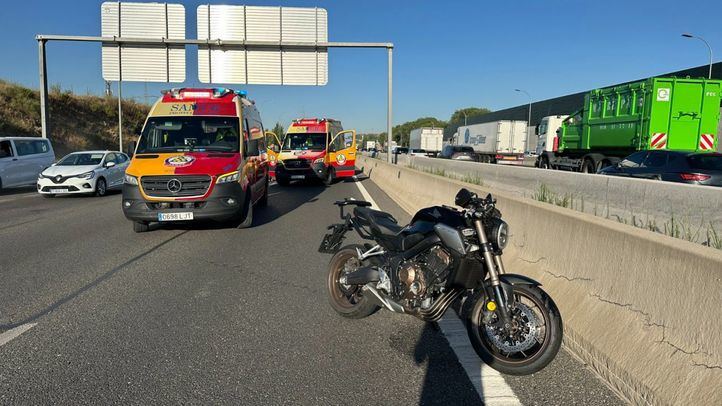 Accidente de moto en Puente de Vallecas