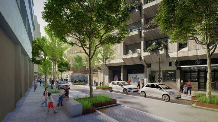 Render de la calle Alonso Cano que muestra cómo quedará al finalizar la actuación..