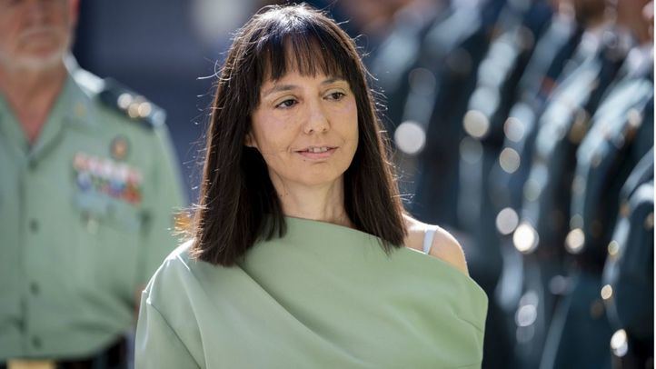 La directora general de la Guardia Civil, Mercedes González, durante el acto oficial de relevo de mando y asunción del cargo
