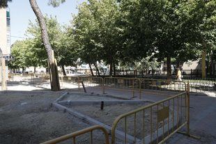 Trabajos de rehabilitación del parque Duque de Ahumada de Vicálvaro