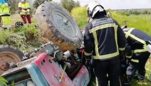 Herido grave un agricultor en Villarejo de Salvanés tras volcar su tractor y quedar atrapado