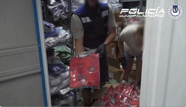 Camisetas falsificadas intervenidas