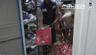 Camisetas falsificadas intervenidas